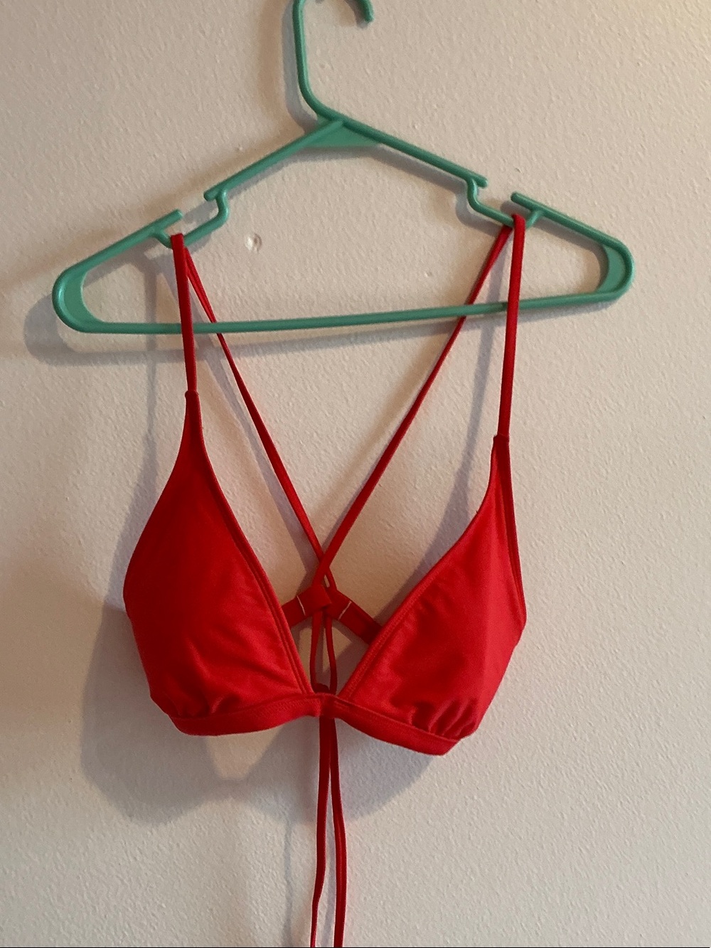 Body Glove Red Crisscross Tie-Front Bralette